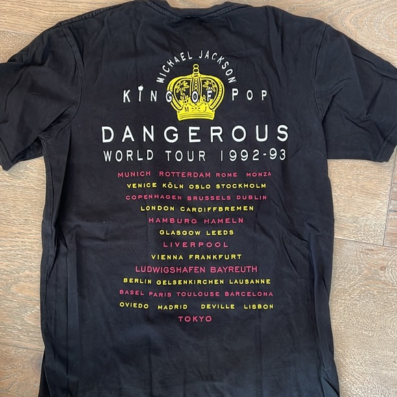 Michael Jackson Dangerous World Tour Tee T-shirt King of Pop Small - Picture 4 of 5